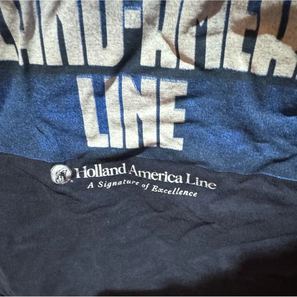 Holland America Line T-Shirt Mens Size TG 100% Cotton Casual Graphic Cruise Line